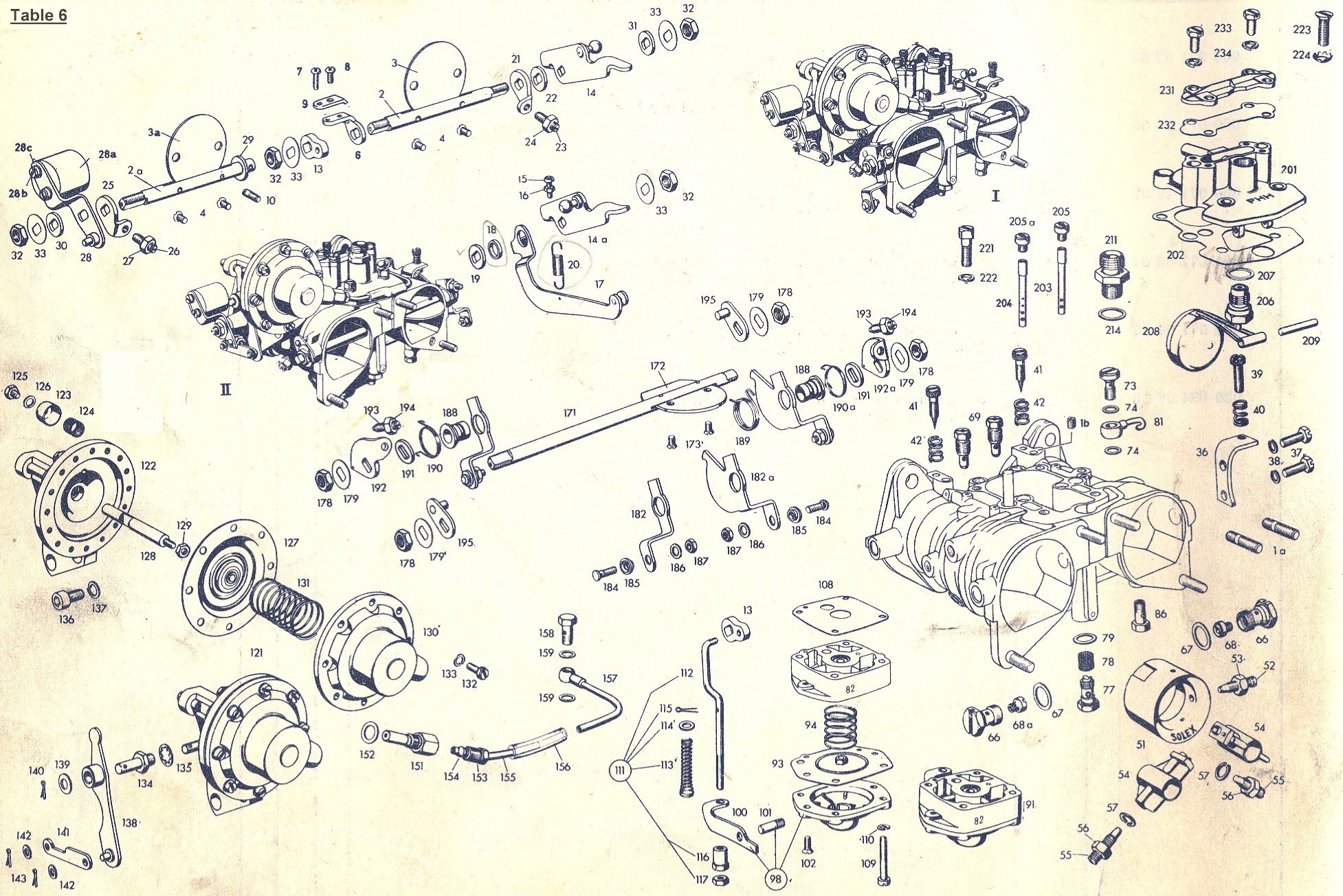 Mercedes 190SL Carburetors Parts | Auto Parts